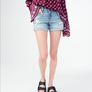 Aeropostale Light Wash Distressed Denim Shorts